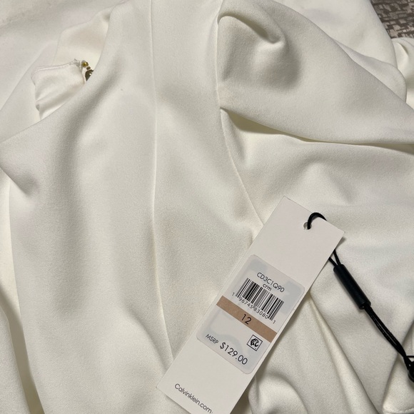 NWT! Women’s Calvin Klein Ivory Business Casual Jumpsuit with Pockets - Picture 13 of 13